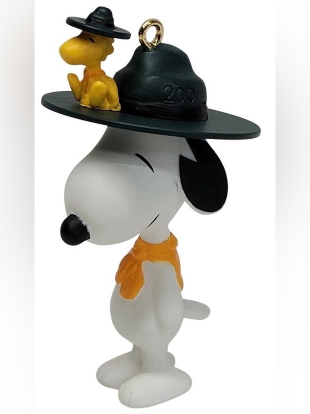 2001 Beaglescott Spotlight Snoopy Dog Figurine with DarkOrange Scarf